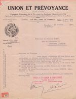 1929: Lettre De ## UNION Et PRÉVOYANCE, Rue Royale, 93, BR. ##  Au ## Notaire HARDY à FONTAINE-l'ÉVÊQUE ## - Bank & Versicherung