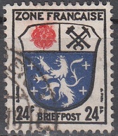 Zone Française 1945 Michel 9 O Cote (2011) 0.20 € Armoirie Sarre Cachet Rond - General Issues