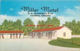 278385-Nebraska, Columbus, Miller Motel, Linen Postcard, Mid-State Speciality Co No 19,712F - Columbus