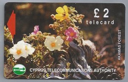 CY.- Telefoonkaart.- Cyprus Akamas Forest Plantes Fleurs.  £ 2 - Phonecard - Telecard - 16CYPA - Fleurs