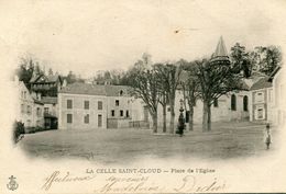 La Celle Saint Cloud Place De L'eglise Ciruclee En 1904 - La Celle Saint Cloud