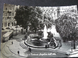 1961  TORINO....PIAZZA SOLFERINO E FONTANA ANGELICA - Parks & Gärten