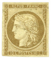 1 N°1* 10 C. Bistre-jaune.Très Bel Exemplaire Avec Charnière Légère - Autres & Non Classés