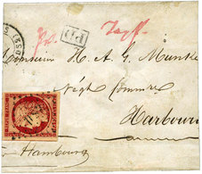 22 N°6 Obl. TB  1 Fr. Carmin Sur Fragment De Lettre, Très Belles Marges. - Andere & Zonder Classificatie