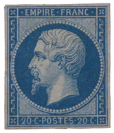 60 N°14B* 20 C. Bleu Type II. Charnière Légère, Signé Calves - Autres & Non Classés