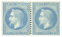 98 N°29B* 20 C. Bleu Type II En Paire Horizontale. - Autres & Non Classés