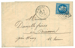 100 N°29Bb Obl. TB 20 C. Bleu Sur Lettre. Variété à La Corne. - Other & Unclassified