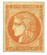 148 N°48* TB 40 C. Orange,signé Brun - Other & Unclassified