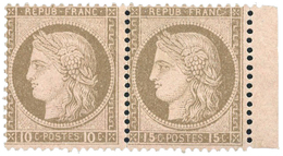 172 N°55c* Erreur Du 15 C. Dans La Planche Du 10 C. Paire Bord De Feuille. TB Rare. - Autres & Non Classés