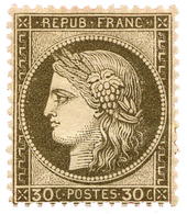 173 N°56* 30 C. Brun. Charnière Forte Sinon TB - Autres & Non Classés