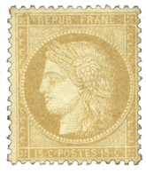 182 N°59* B/TB 15 C. Bistre, Gomme Partielle - Sonstige & Ohne Zuordnung