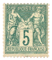 188 N°64** 5 C. Vert. Fraicheur Postale, Signé Roumet - Autres & Non Classés