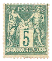 188 N°64** 5 C. Vert. Fraicheur Postale, Signé Roumet - Sonstige & Ohne Zuordnung