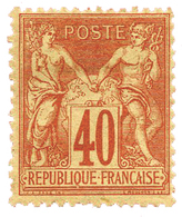 192 N°70* 40 C. Rouge-orange - Other & Unclassified