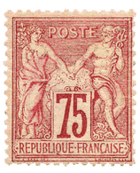 193 N°71(*) 75 C. Carmin. Gomme Non Originale - Autres & Non Classés