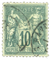 197 N°76 Obl. TB 10 C. Vert. - Other & Unclassified