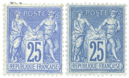 201 N°78/79(*) 25 C. Outremer Et Bleu, Neufs Sans Gomme. - Autres & Non Classés