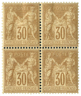 204 N°80** (2ex.*) 30 C. Brun-jaune En Bloc De 4. - Other & Unclassified