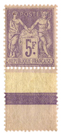 219 N°95** 5 Fr. Violet S. Lilas. Superbe Exemplaire, Bord De Feuille - Autres & Non Classés