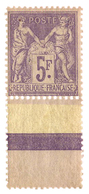 219 N°95** 5 Fr. Violet S. Lilas. Superbe Exemplaire, Bord De Feuille - Sonstige & Ohne Zuordnung