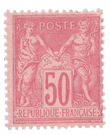 224 N°98** 50 C. Rose Type II. Très Légère Adhérence. - Other & Unclassified