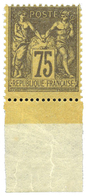 232 N°99a** 75 C. Violet S. Jaune. Dent Supérieure Droite Courte, Bord De Feuille. - Sonstige & Ohne Zuordnung