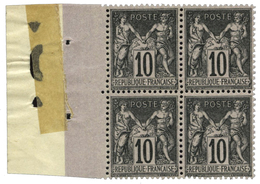 234 N°103** 10 C. Noir S. Lilas. Bloc De 4 Bord De Feuille - Other & Unclassified