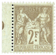 236 N°105** 2 Fr. Bistre S. Azuré. Très Frais. Centrage Normal. - Autres & Non Classés