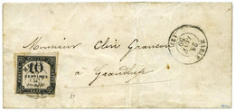 253 Taxe N°1 Obl. B 10 C. Noir Sur Lettre. Oblitération Du 2.1.1859 - Autres & Non Classés