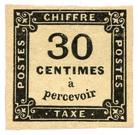 257 Taxe N°6* 30 C. Noir. Signé Roumet - Autres & Non Classés