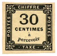 257 Taxe N°6* 30 C. Noir. Signé Roumet - Sonstige & Ohne Zuordnung