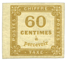 259 Taxe N°8* 60 C. Jaune-bistre. Petit Bord De Feuille - Andere & Zonder Classificatie