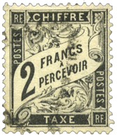 264 Taxe N°23 Obl. TB 2 F. Noir. Très Bel Exemplaire - Other & Unclassified