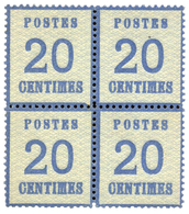 295 Alsace Lorraine N°6** 20 C. Bleu En Bloc De 4. - Other & Unclassified