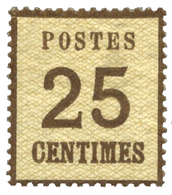 297 Alsace Lorraine N°7* 25 C. Brun-noir - Autres & Non Classés