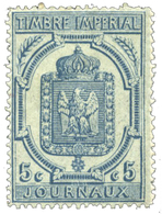 300 Journaux N°11* 5 C. Bleu. Charnière Légère Et Léger Pli Transversal Sinon TB. - Newspapers