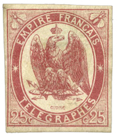 302 Télégraphe N°1*  25 C. Rouge-carmin - Télégraphes Et Téléphones