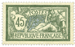 332 N°143** 45 C. Vert Et Bleu. Très Bon Centrage. - Autres & Non Classés