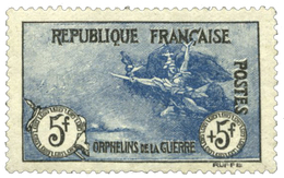 343 N°155* 5 F. + 5 F. Noir Et Bleu Orphelins - Other & Unclassified