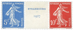 355 N°242A* Exposition Philatélique De Strasbourg. Charnière Sur L'interpanneau - Autres & Non Classés