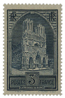 373 N°259a** 3 F. Ardoise. Cathédrale De Reims Type II. - Autres & Non Classés