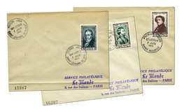 420 N°891/896 Obl. La Série Napoléon Obl. 1er Jour Sur Enveloppes Neutres. Edition Du "monde" - Other & Unclassified