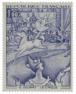 448 N°1588A** 1 F. Violet Unicolore. Le Cirque, De G. Seurat. - Other & Unclassified