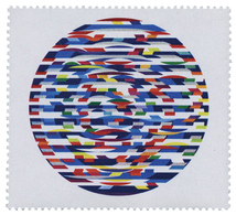 462 N°2113b** 4 F. Multicolore, Tableau AGAM "Message De Paix". - Autres & Non Classés