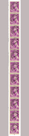 707 Roulette N°49(*) Neuf Sans Gomme. Préo 20 C. Mercure Lilas. Bande De 11. RARE - Coil Stamps