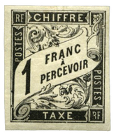 768 Colonies Françaises Taxe N°12* 1 F. Noir - Other & Unclassified
