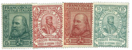 1027 Italie N°83/86* - Sin Clasificación