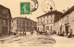 CPA - CHATENOIS (88) - Aspect De L'Hôtel Réveillé Et De La Mairie-Ecole Des Garçons En 1913 - Chatenois