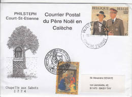 Belgique 2621 + 2622 FDC Sur Enveloppe Transport Par Calèche Entre Court St Etienne Et Waterloo - 1991-2000