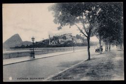 BRESIL - BRASIL - RIO DE JANEIRO -- AVENIDA BEIRA MAR With Oldtimer & Policia ( Rare ! ) Sent To Paris - Rio De Janeiro